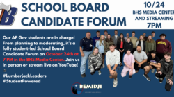 BHS Student Run School Board Candidate Forum